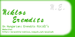 miklos erendits business card